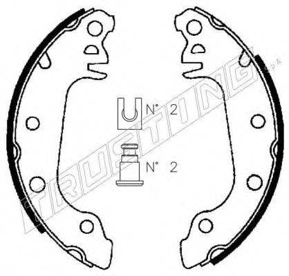 TRUSTING 040120 Комплект гальмівних колодок