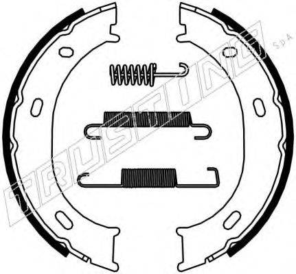 TRUSTING 052126K Комплект гальмівних колодок, стоянкова гальмівна система