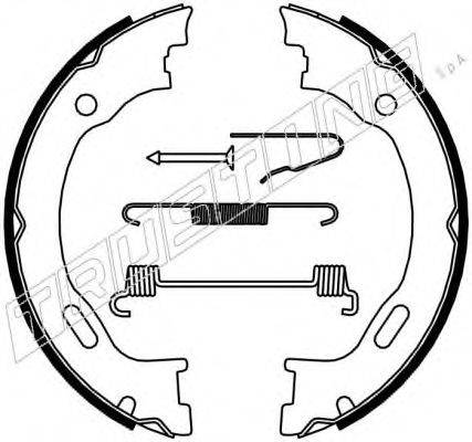 TRUSTING 052129K Комплект гальмівних колодок, стоянкова гальмівна система