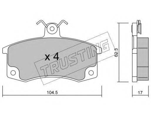 TRUSTING 0640 Комплект гальмівних колодок, дискове гальмо