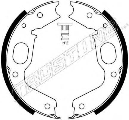 TRUSTING 064176 Комплект гальмівних колодок, стоянкова гальмівна система