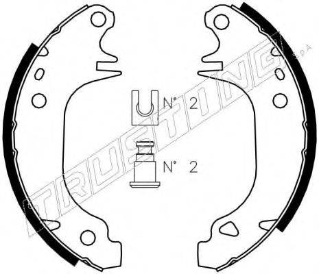 TRUSTING 079180 Комплект гальмівних колодок