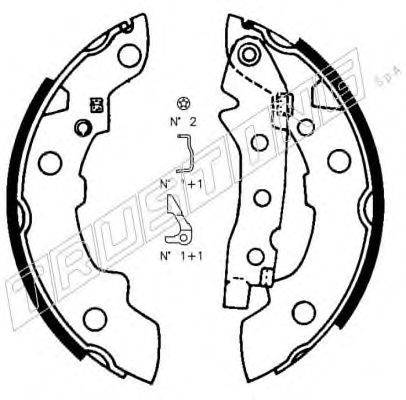 TRUSTING 088208K Комплект гальмівних колодок