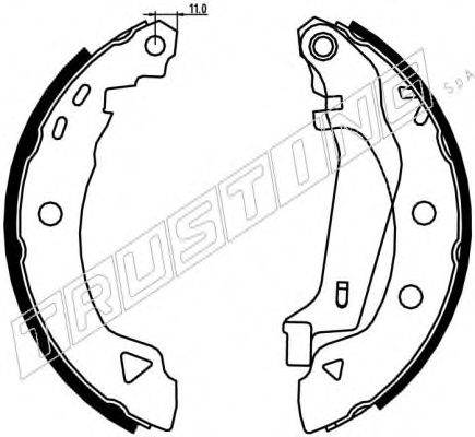 TRUSTING 088218Y Комплект гальмівних колодок