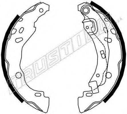 TRUSTING 088234 Комплект гальмівних колодок
