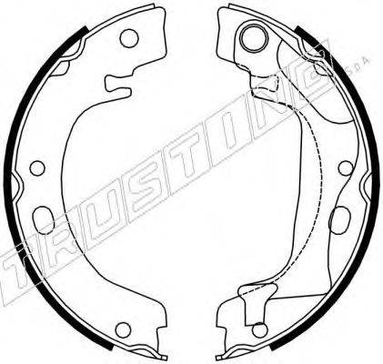 TRUSTING 115318 Комплект гальмівних колодок, стоянкова гальмівна система