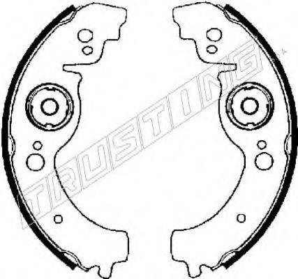 TRUSTING 122002 Комплект гальмівних колодок