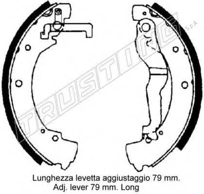 TRUSTING 124285 Комплект гальмівних колодок