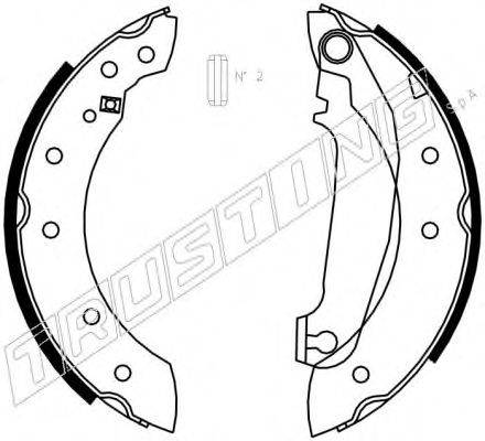 TRUSTING 127270 Комплект гальмівних колодок