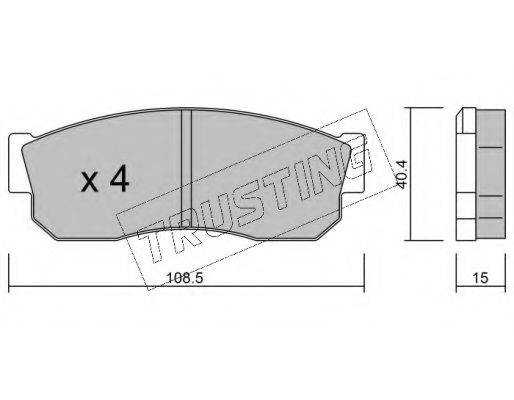 TRUSTING 2110 Комплект гальмівних колодок, дискове гальмо