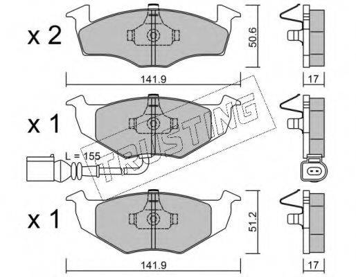TRUSTING 2153 Комплект гальмівних колодок, дискове гальмо