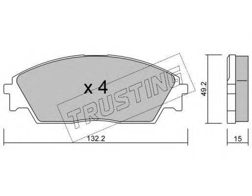 TRUSTING 2450 Комплект гальмівних колодок, дискове гальмо
