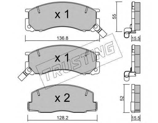 TRUSTING 2900 Комплект гальмівних колодок, дискове гальмо