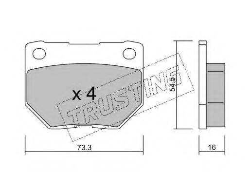 TRUSTING 5100 Комплект гальмівних колодок, дискове гальмо