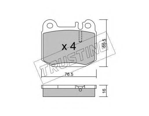 TRUSTING 5800 Комплект гальмівних колодок, дискове гальмо