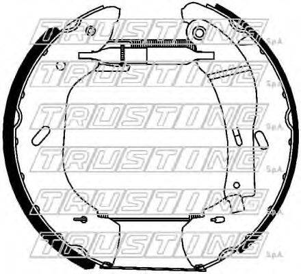 TRUSTING 6288 Комплект гальмівних колодок