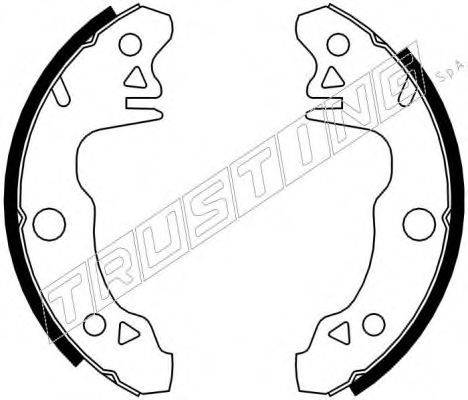 TRUSTING 7010 Комплект гальмівних колодок