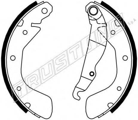 TRUSTING 7074 Комплект гальмівних колодок