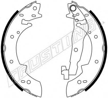 TRUSTING 7097 Комплект гальмівних колодок