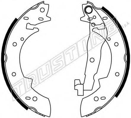 TRUSTING 7107 Комплект гальмівних колодок