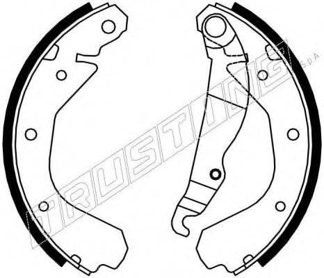TRUSTING 7117 Комплект гальмівних колодок