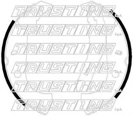 TRUSTING 7155 Комплект гальмівних колодок
