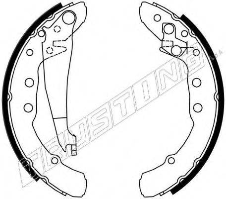 TRUSTING 7196 Комплект гальмівних колодок