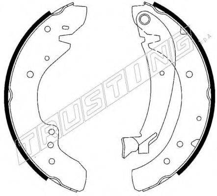 TRUSTING 7203 Комплект гальмівних колодок