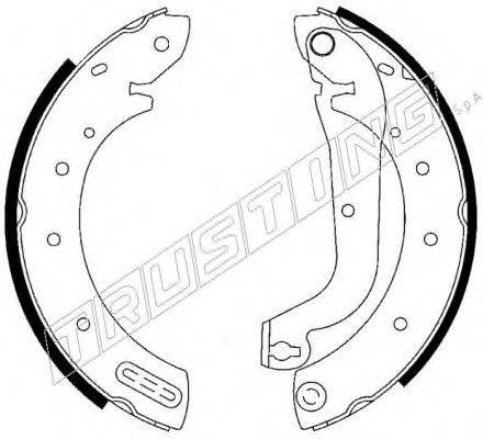 TRUSTING 7220 Комплект гальмівних колодок