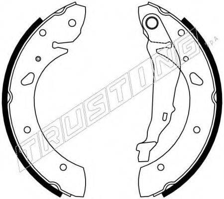 TRUSTING 7251 Комплект гальмівних колодок