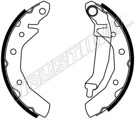 TRUSTING 7254 Комплект гальмівних колодок