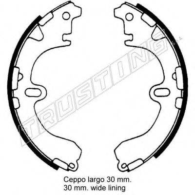 TRUSTING 7330 Комплект гальмівних колодок