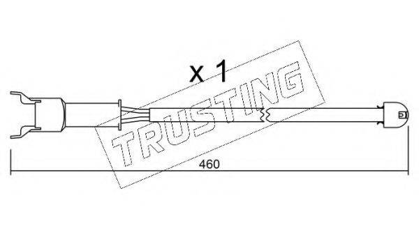 TRUSTING SU088 Сигналізатор, знос гальмівних колодок