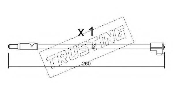 TRUSTING SU116 Сигналізатор, знос гальмівних колодок