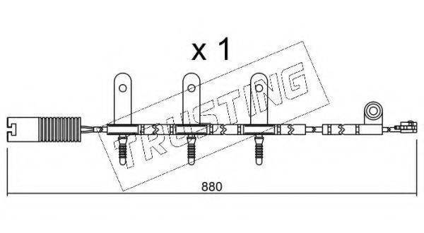 TRUSTING SU149 Сигналізатор, знос гальмівних колодок