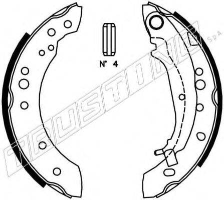 TRUSTING 064178 Комплект гальмівних колодок