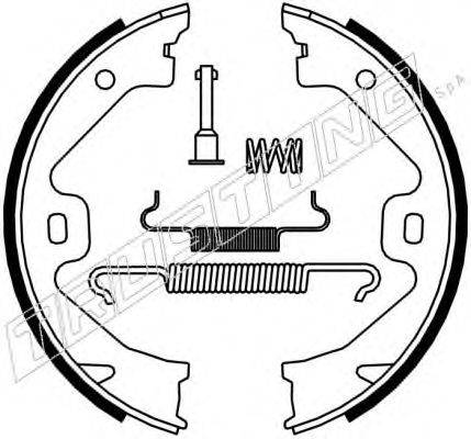 TRUSTING 092307K Комплект гальмівних колодок, стоянкова гальмівна система
