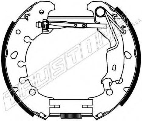 TRUSTING 6382 Комплект гальмівних колодок