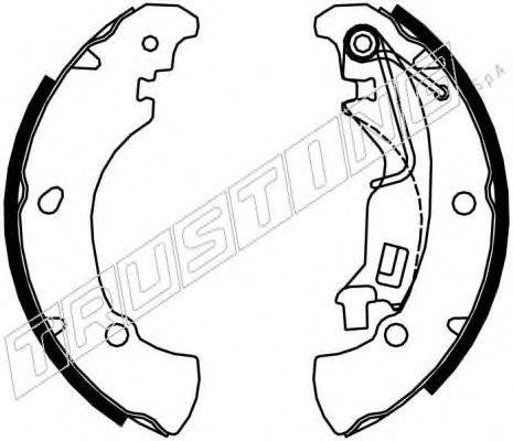 TRUSTING 7377 Комплект гальмівних колодок