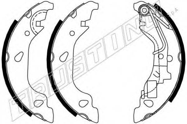 TRUSTING 7384 Комплект гальмівних колодок
