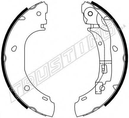 TRUSTING 7386 Комплект гальмівних колодок
