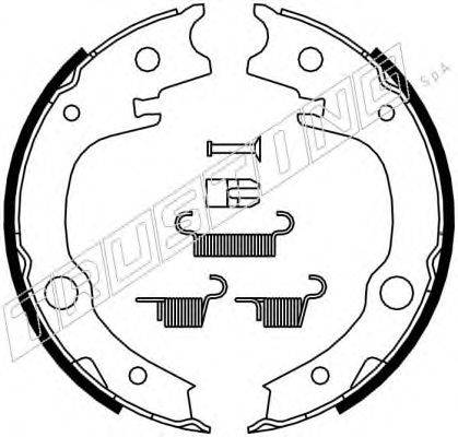TRUSTING 115315K Комплект гальмівних колодок, стоянкова гальмівна система