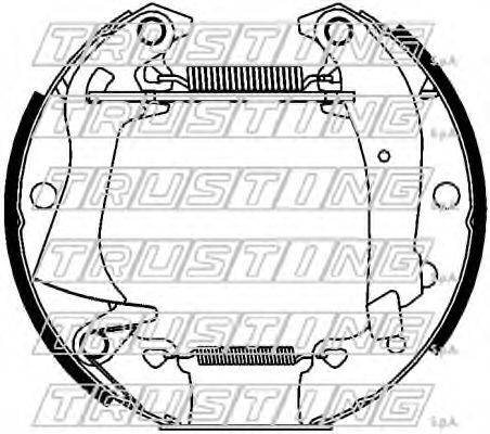 TRUSTING 6410 Комплект гальмівних колодок