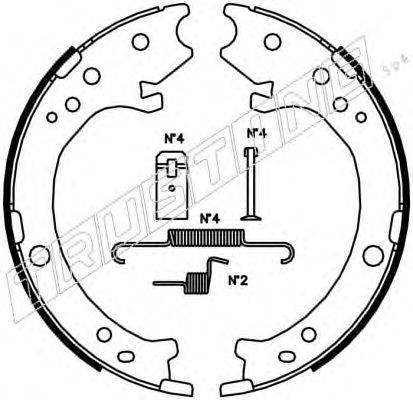 TRUSTING 044025K Комплект гальмівних колодок, стоянкова гальмівна система