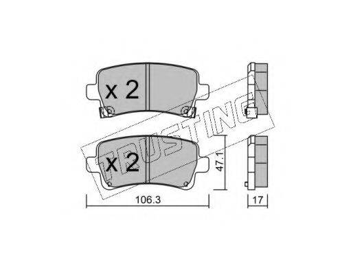 TRUSTING 8610 Комплект гальмівних колодок, дискове гальмо