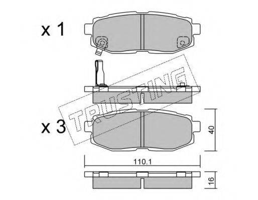 TRUSTING 8920 Комплект гальмівних колодок, дискове гальмо