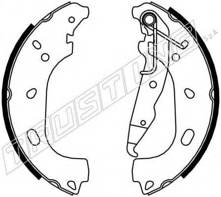 TRUSTING 7432 Комплект гальмівних колодок