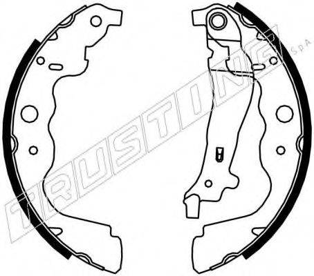 TRUSTING 7439 Комплект гальмівних колодок