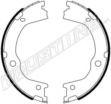 TRUSTING 046227 Комплект гальмівних колодок, стоянкова гальмівна система