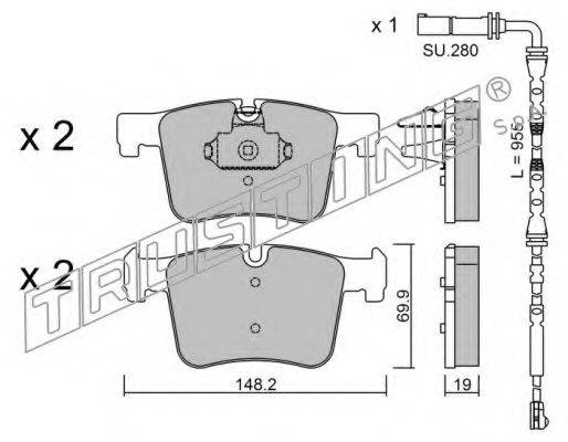 TRUSTING 9771W Комплект гальмівних колодок, дискове гальмо